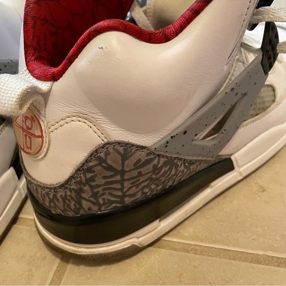 Nike AirJordan Retro Spizike White Cement HighTop Sneakers Basketball Size 11 - Picture 13 of 16